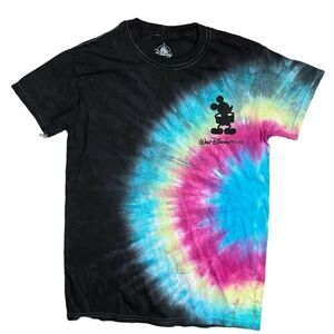 Disney World T-Shirt Womens S Rainbow Mickey Mouse Tie Dye